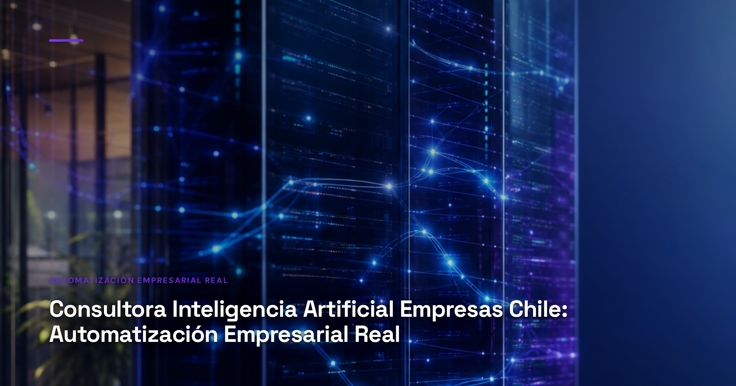 Imagen ilustrativa de Sleek server towers with glowing blue neural network pathways interconnecting them, holographic data streams flowing through transparent layers, modern office environment reflection on polished surfaces, deep tech aesthetic with soft ambient lighting. Artículo: Consultora Inteligencia Artificial Empresas Chile: Automatización Empresarial Real